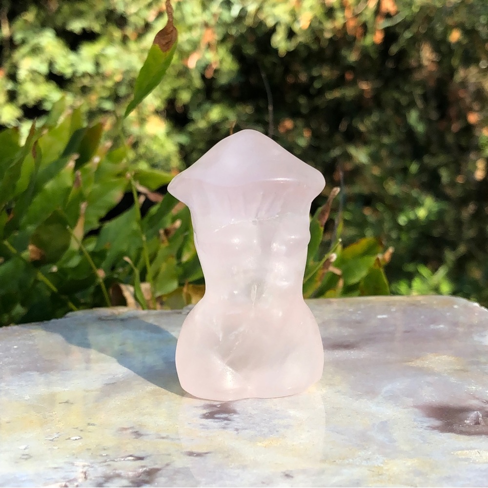 Rose Quartz Mushroom Goddess